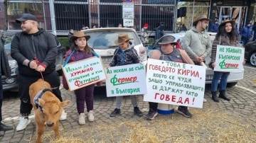 Bulgaristan’da çiftçiler protesto düzenledi