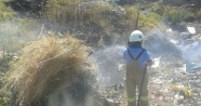 Burhaniye’de katı atık depolama alanında yangın