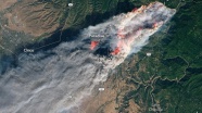 California'daki orman yangınları uzaydan fotoğraflandı