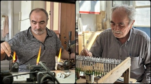 Cam ustası baba oğul zanaatlarını gelecek kuşaklara aktarmak istiyor