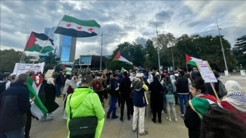 Cenevre'de, İsrail'in Gazze'ye yönelik saldırıları protesto edildi