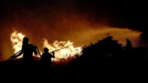 Çeşme'de ziraat alanında başlayıp ormana sıçrayan yangına müdahale ediliyor