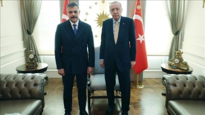 Cumhurbaşkanı Erdoğan, Adalet Bakanı G&uuml;rlek ve İ&ccedil;işleri Bakanı &Ccedil;ift&ccedil;i'yi kabul etti