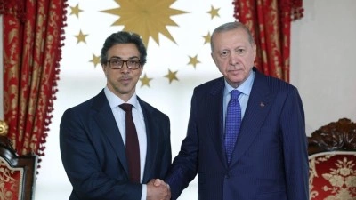 Cumhurbaşkanı Erdoğan, BAE Devlet Başkan Yardımcısı Şeyh Mansur'u kabul etti