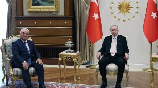 Cumhurbaşkanı Erdoğan, DSP Genel Başkanı Aksakal'ı kabul etti