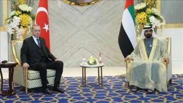 Cumhurbaşkanı Erdoğan ile Dubai Emiri Al Maktum bir araya geldi