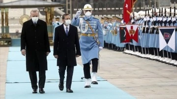 Cumhurbaşkanı Erdoğan, İsrail Cumhurbaşkanı Herzog'u resmi törenle karşıladı