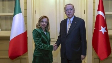 Cumhurbaşkanı Erdoğan, İtalya Başbakanı Meloni'yi kabul etti