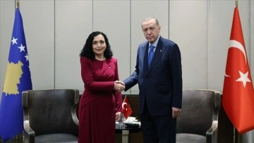 Cumhurbaşkanı Erdoğan, Kosova Cumhurbaşkanı Osmani-Sadriu ile görüştü