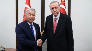 Cumhurbaşkanı Erdoğan Moğolistan MGK Sekreteri Enkhbayar'ı kabul etti