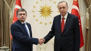 Cumhurbaşkanı Erdoğan, Moldova Meclis Başkanı Grosu'yu kabul etti