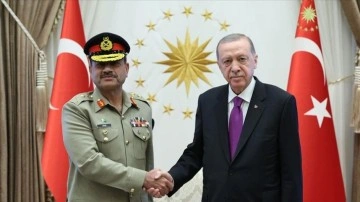 Cumhurbaşkanı Erdoğan, Pakistan Kara Kuvvetleri Komutanı Munir'i kabul etti
