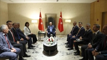 Cumhurbaşkanı Erdoğan, Sancak bölgesindeki liderlerle bir araya geldi