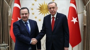 Cumhurbaşkanı Erdoğan, Sırbistan Başbakan Birinci Yardımcısı ve Dışişleri Bakanı Dacic'i kabul