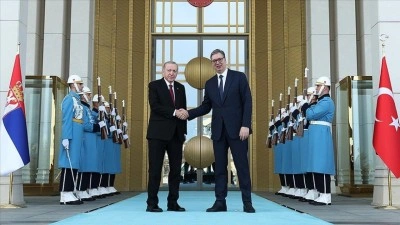 Cumhurbaşkanı Erdoğan, Sırbistan Cumhurbaşkanı Vucic ile g&ouml;r&uuml;şt&uuml;