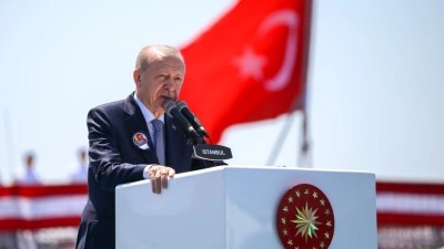 Cumhurbaşkanı Erdoğan: T&uuml;rkiye, tarihinde ilk kez bir NATO ve Avrupa Birliği &uuml;yesi &uuml;lkeye savaş gemisi ihra&ccedil; etti