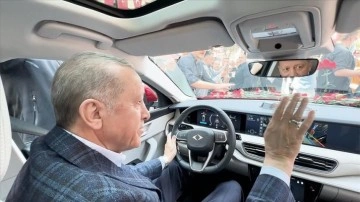 Cumhurbaşkanı Erdoğan'ın dün kullandığı Togg'dan araç içi görüntüler paylaşıldı