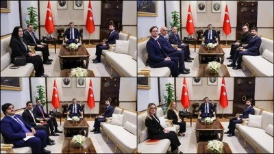 Cumhurbaşkanı Yardımcısı Yılmaz, 4 &uuml;lkenin b&uuml;y&uuml;kel&ccedil;isini kabul etti