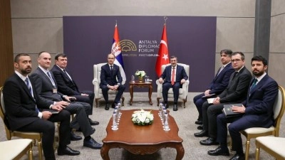 Cumhurbaşkanı Yardımcısı Yılmaz, Antalya Diplomasi Forumu kapsamında g&ouml;r&uuml;şmeler yaptı