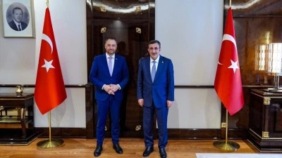 Cumhurbaşkanı Yardımcısı Yılmaz, Bel&ccedil;ika Başbakan Yardımcısı Prevot ile bir araya geldi