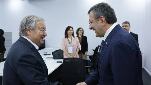 Cumhurbaşkanı Yardımcısı Yılmaz, BM Genel Sekreteri Guterres ile görüştü