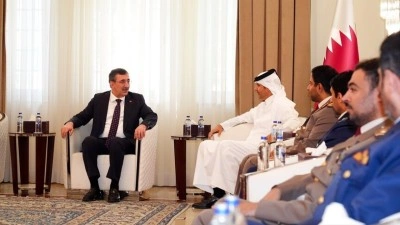 Cumhurbaşkanı Yardımcısı Yılmaz'dan Katar'ın Ankara B&uuml;y&uuml;kel&ccedil;iliğine taziye ziyareti