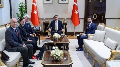 Cumhurbaşkanı Yardımcısı Yılmaz, İsvi&ccedil;re'nin Ankara B&uuml;y&uuml;kel&ccedil;isi Scheurer'i kabul etti