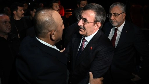 Cumhurbaşkanı Yardımcısı Yılmaz ve bakanlardan, Dışişleri eski Bakanı Çavuşoğlu'na taziye ziyareti