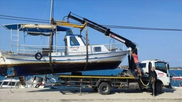 Datça'da balıkçı tekneleri kış sezonuna hazırlanıyor