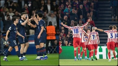 Devler Ligi'nde PSG Liverpool'u, Atletico Madrid de Barcelona'yı mağlup etti