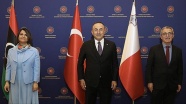 Dışişleri Bakanı Çavuşoğlu Libyalı ve Maltalı mevkidaşlarıyla üçlü toplantıda bir araya geldi
