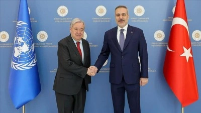 Dışişleri Bakanı Fidan, BM Genel Sekreteri Guterres ile Ankara'da g&ouml;r&uuml;şt&uuml;