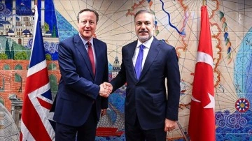 Dışişleri Bakanı Fidan, Brüksel'de İngiliz mevkidaşı Cameron'la görüştü