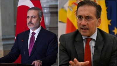 Dışişleri Bakanı Fidan, İspanyol mevkidaşıyla K&uuml;resel Sumud Filosu'na yasa dışı m&uuml;dahaleyi g&ouml;r&uuml;şt&uuml;