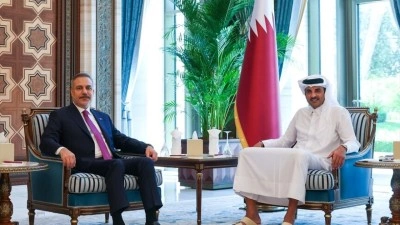 Dışişleri Bakanı Fidan, Katar Emiri Şeyh Temim tarafından Doha'da kabul edildi