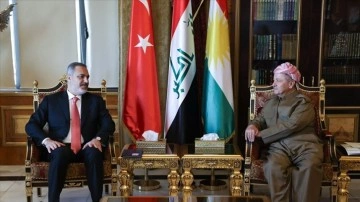 Dışişleri Bakanı Fidan, KDP Başkanı Mesut Barzani ile görüştü