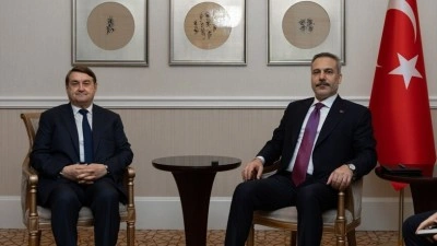 Dışişleri Bakanı Fidan, Rusya Devlet Başkanı danışmanları Medinskiy ve Levitin'i kabul etti