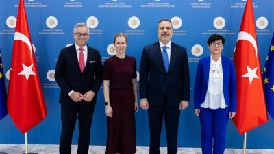 Dışişleri Bakanı Fidan, &uuml;st d&uuml;zey AB yetkilileriyle Ankara'da bir araya geldi