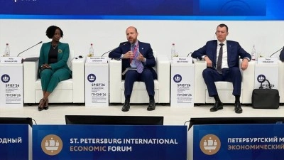 D&uuml;nya Etnospor Birliği Başkanı Bilal Erdoğan, St. Petersburg Uluslararası Ekonomi Forumu'nda ko