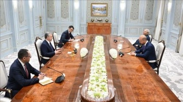 Dünya Etnospor Konfederasyonu Başkanı Bilal Erdoğan, Özbekistan Cumhurbaşkanı ile görüştü