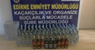 Edirne'de kaçak içki ve sigara operasyonu