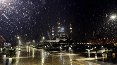 Edirne'de kar yağışı başladı