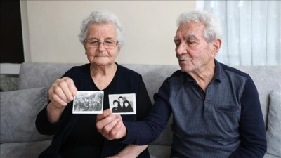 Edirne'de "koca &ccedil;ınarlar" 60 yıllık evliliğin sırrını paylaştı