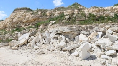 Edirne'den &ccedil;ıkan k&uuml;feki taşı ilk defa Ayasofya restorasyonunda kullanılıyor