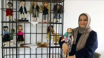 Edirne'de atık kumaş ve malzemelerden el emeği oyuncak bebekler tasarlıyor