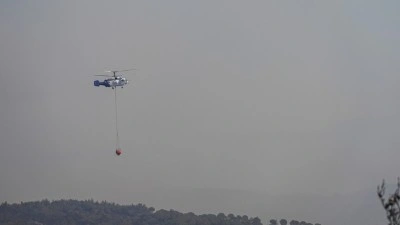 Edremit'te &ccedil;ıkan orman yangınına m&uuml;dahale ediliyor