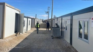 Elbistan'da AFAD koordinasyonunda kurulan konteyner evlerde hayat başladı