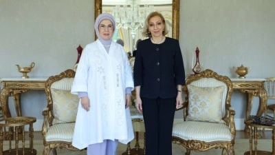 Emine Erdoğan, L&uuml;bnan Başbakanı'nın eşi Sahar Selam ile g&ouml;r&uuml;şt&uuml;