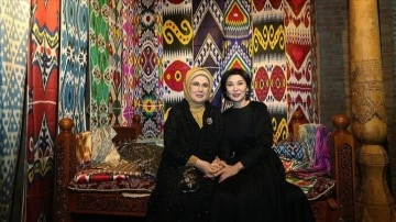 Emine Erdoğan, Özbekistan'da Elişi Sanatları Müzesi'ni ziyaret etti