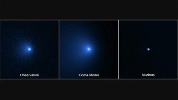 En büyük kuyruklu yıldızın çekirdeğinin rengi "kömürden kara"